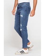 JEANS UOMO 5 TASCHE MOD. 727 SKINNY DENIM STRETCH CON LAVAGGI