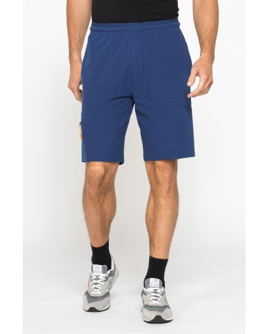 BERMUDA SPORTIVI IN PIQUET DI COTONE CON ZIP