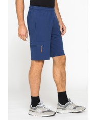 BERMUDA SPORTIVI IN PIQUET DI COTONE CON ZIP