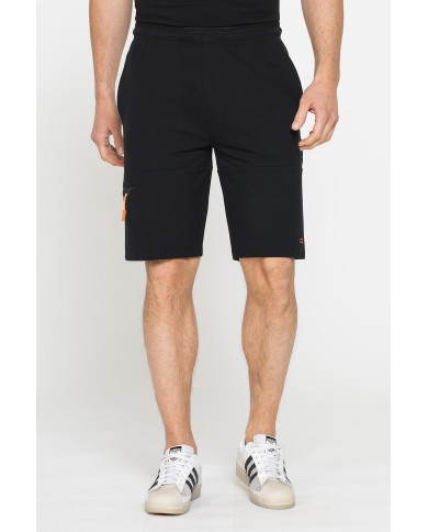 BERMUDA SPORTIVI IN PIQUET DI COTONE CON ZIP