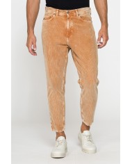 PANTALONE 5 TASCHE IN VELLUTO EFFETTO ACID WASH