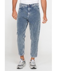 PANTALONE 5 TASCHE IN VELLUTO EFFETTO ACID WASH