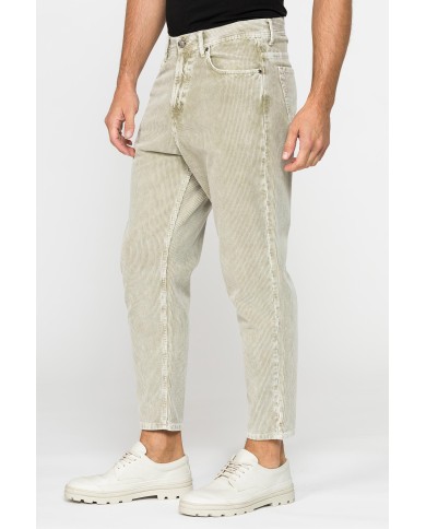 PANTALONE 5 TASCHE IN VELLUTO EFFETTO ACID WASH