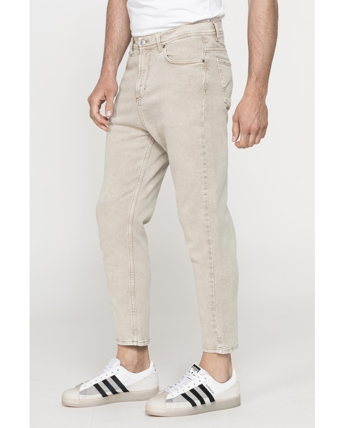 COLOR JEANS UOMO IN BULL DENIM STRETCH MOD. 739 TINTO OLD