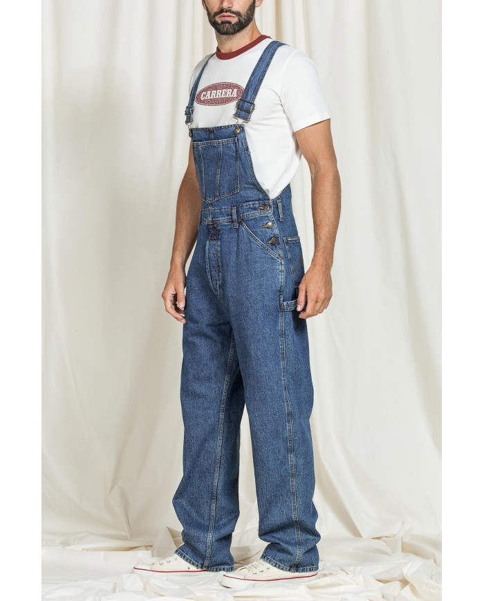 SALOPETTE WORKER IN DENIM OLD STYLE MODELLO REPLICA