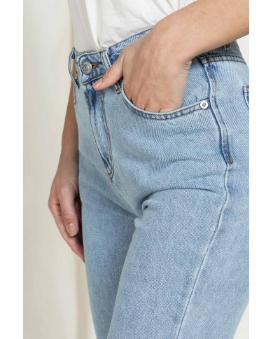 JEANS DONNA MODELLO REPLICA 5 TASCHE IN DENIM 13oz