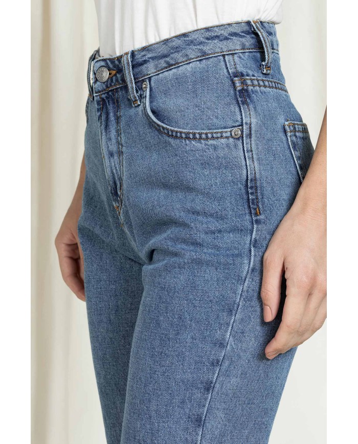 JEANS DONNA MODELLO REPLICA 5 TASCHE IN DENIM 13oz