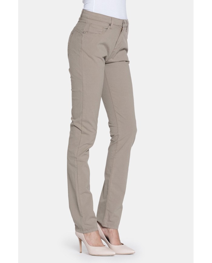 PANTALONE COLORATO IN POPELINE. Modello basic 752