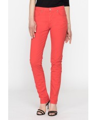 PANTALONE COLORATO IN POPELINE. Modello basic 752