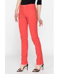 PANTALONE COLORATO IN POPELINE. Modello basic 752