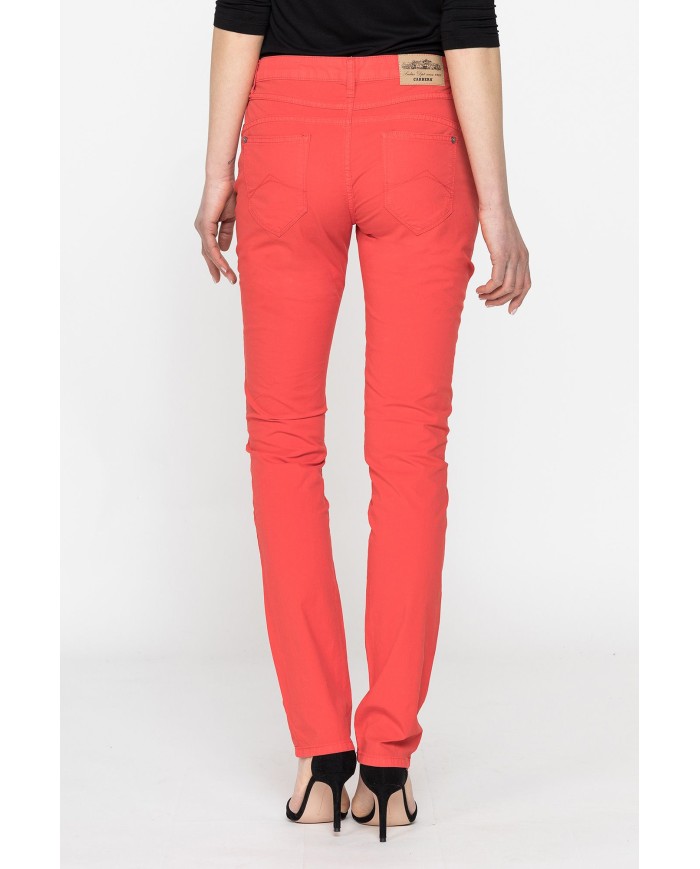 PANTALONE COLORATO IN POPELINE. Modello basic 752