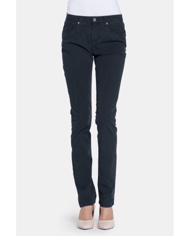 PANTALONE COLORATO IN POPELINE. Modello basic 752