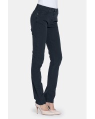 PANTALONE COLORATO IN POPELINE. Modello basic 752