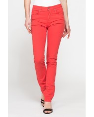 PANTALONE COLORATO IN POPELINE. Modello basic 752