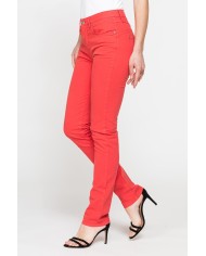 PANTALONE COLORATO IN POPELINE. Modello basic 752