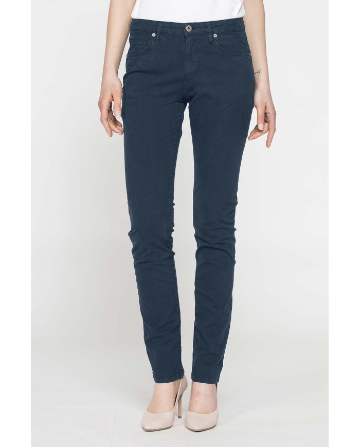 PANTALONE COLORATO IN POPELINE. Modello basic 752