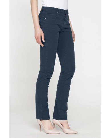 PANTALONE COLORATO IN POPELINE. Modello basic 752