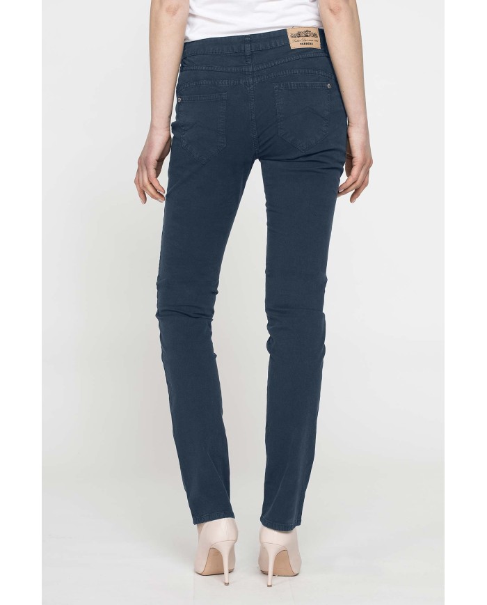 PANTALONE COLORATO IN POPELINE. Modello basic 752