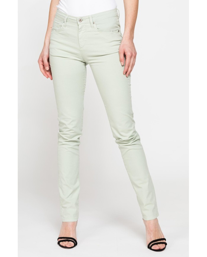 PANTALONE COLORATO IN POPELINE. Modello basic 752