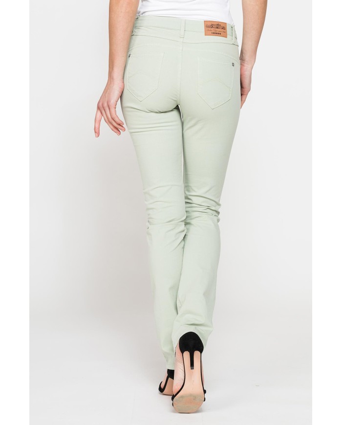 PANTALONE COLORATO IN POPELINE. Modello basic 752