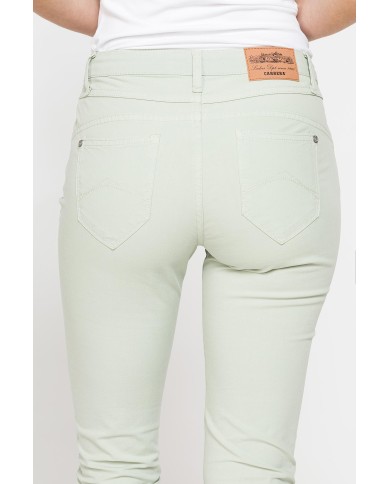 PANTALONE COLORATO IN POPELINE. Modello basic 752