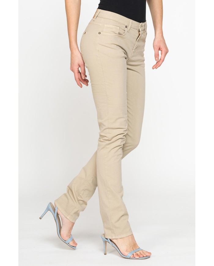 PANTALONE COLORATO IN TELA STRETCH.