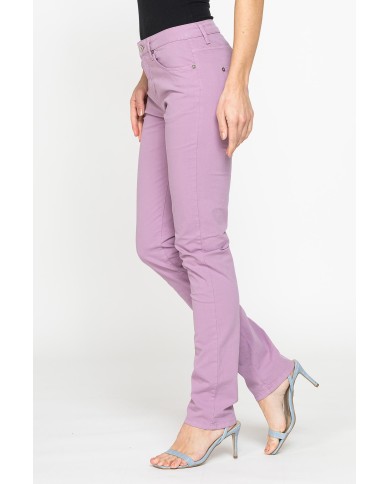 PANTALONE COLORATO IN TELA STRETCH.