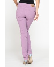 PANTALONE COLORATO IN TELA STRETCH.