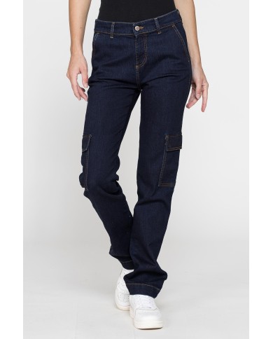 JEANS DONNA MOD. 752 CARGO IN DENIM STRETCH JEANS DONNA MOD. 752 CARGO IN DENIM STRETCH
