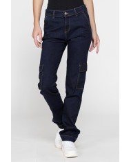 JEANS DONNA MOD. 752 CARGO IN DENIM STRETCH