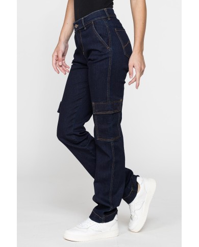 JEANS DONNA MOD. 752 CARGO IN DENIM STRETCH JEANS DONNA MOD. 752 CARGO IN DENIM STRETCH