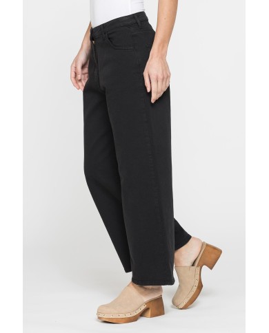 PANTALONE CULOTTE IN BULL DENIM STRETCH.