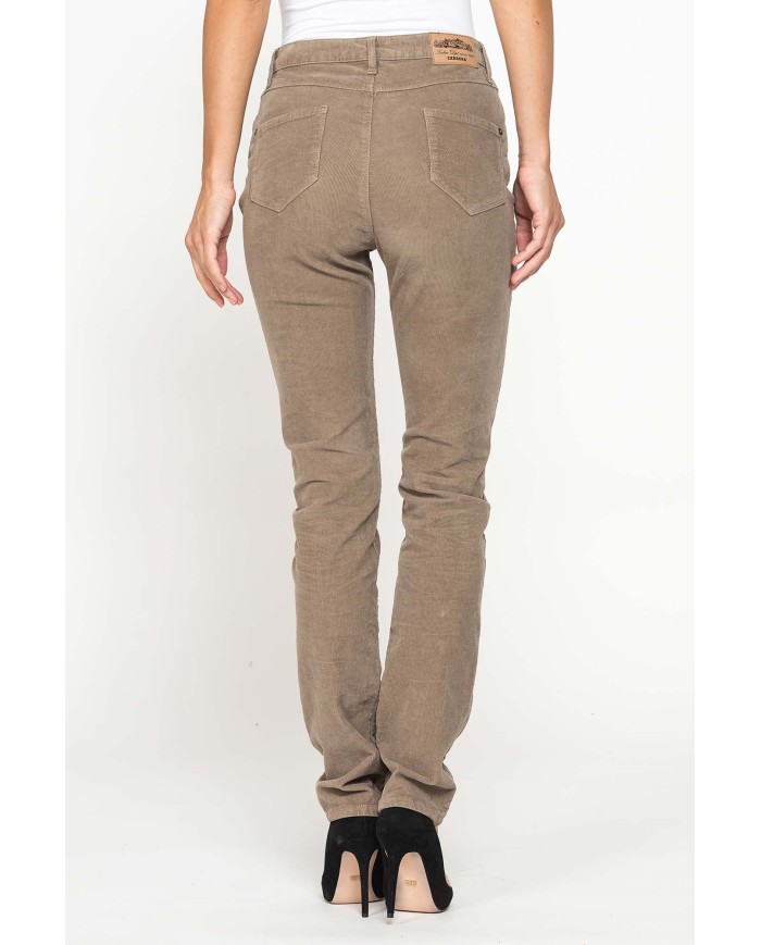 PANTALONE CINQUE TASCHE COMFORT FIT IN VELLUTO STRETCH 1000 RIGHE
