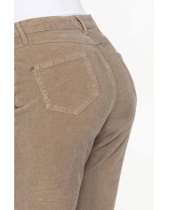 PANTALONE CINQUE TASCHE COMFORT FIT IN VELLUTO STRETCH 1000 RIGHE