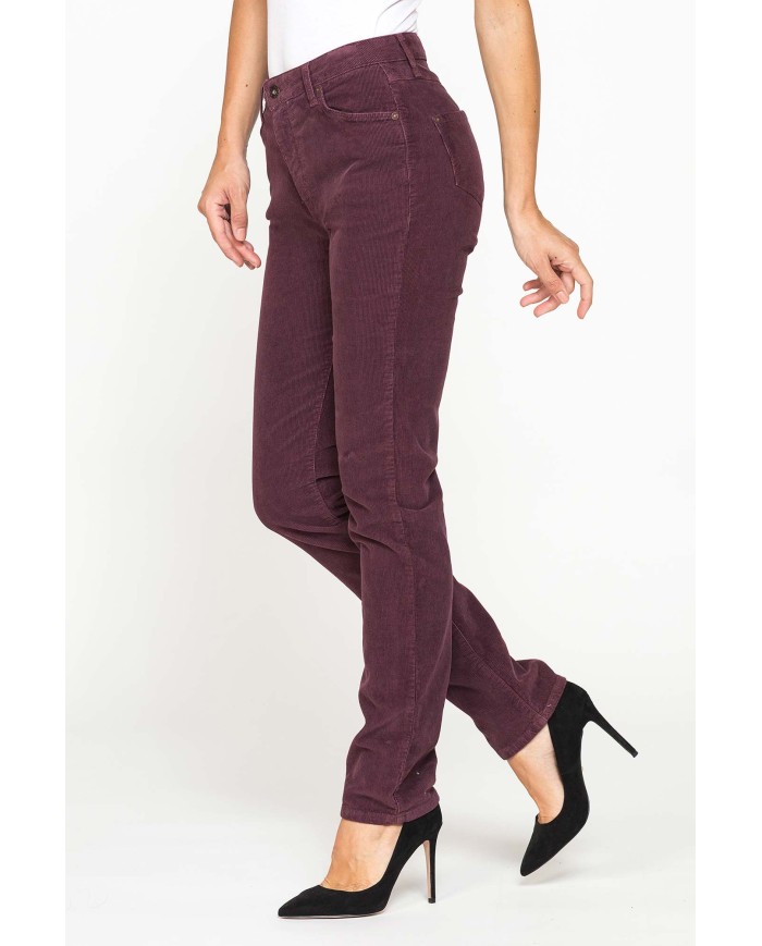 PANTALONE CINQUE TASCHE COMFORT FIT IN VELLUTO STRETCH 1000 RIGHE