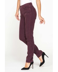 PANTALONE CINQUE TASCHE COMFORT FIT IN VELLUTO STRETCH 1000 RIGHE