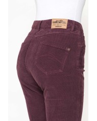 PANTALONE CINQUE TASCHE COMFORT FIT IN VELLUTO STRETCH 1000 RIGHE