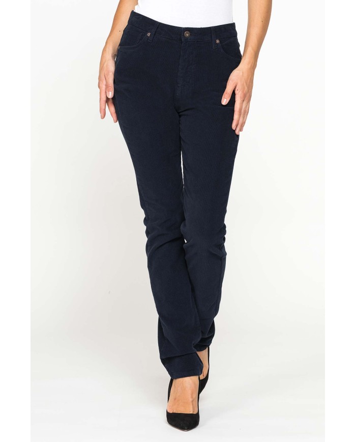 PANTALONE CINQUE TASCHE COMFORT FIT IN VELLUTO STRETCH 1000 RIGHE