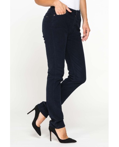 PANTALONE CINQUE TASCHE COMFORT FIT IN VELLUTO STRETCH 1000 RIGHE