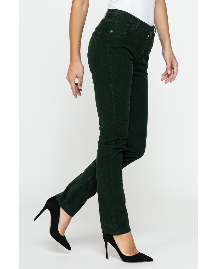 PANTALONE CINQUE TASCHE COMFORT FIT IN VELLUTO STRETCH 1000 RIGHE