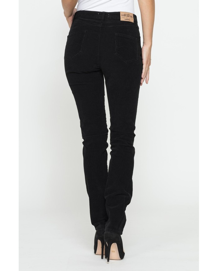 PANTALONE CINQUE TASCHE COMFORT FIT IN VELLUTO STRETCH 1000 RIGHE