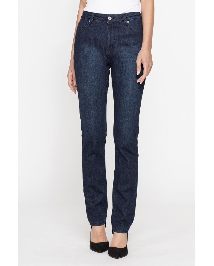JEANS DONNA STRETCH 12oz MOD 753. Vita alta e gamba stretta.