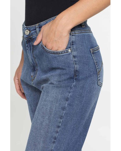 JEANS MOM CINQUE TASCHE IN DENIM STRETCH 12,2oz