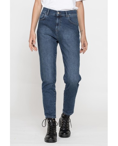 JEANS MOM CINQUE TASCHE IN DENIM STRETCH 12,2oz