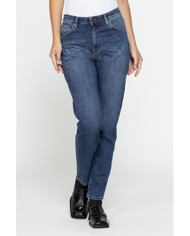 JEANS MOM CINQUE TASCHE IN DENIM STRETCH 12,2oz