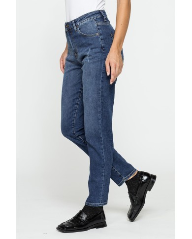 JEANS MOM CINQUE TASCHE IN DENIM STRETCH 12,2oz