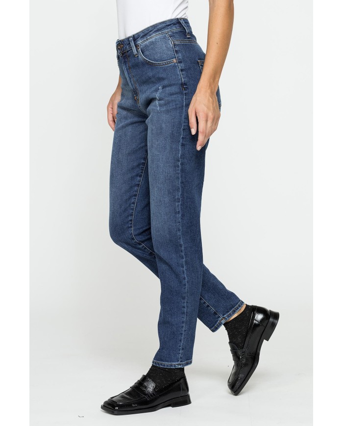 JEANS MOM CINQUE TASCHE IN DENIM STRETCH 12,2oz