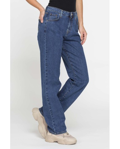 JEANS COULOTTES COMFORT FIT IN DENIM STRETCH 12oz JEANS COULOTTES COMFORT FIT IN DENIM STRETCH 12oz