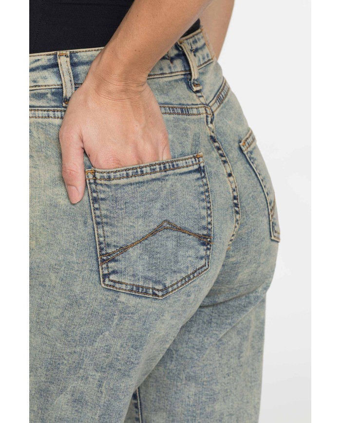 JEANS COULOTTES COMFORT FIT IN DENIM STRETCH 12oz