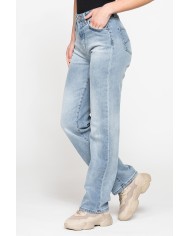 JEANS CINQUE TASCHE CON GAMBA AMPIA IN DENIM STRETCH 12,2oz